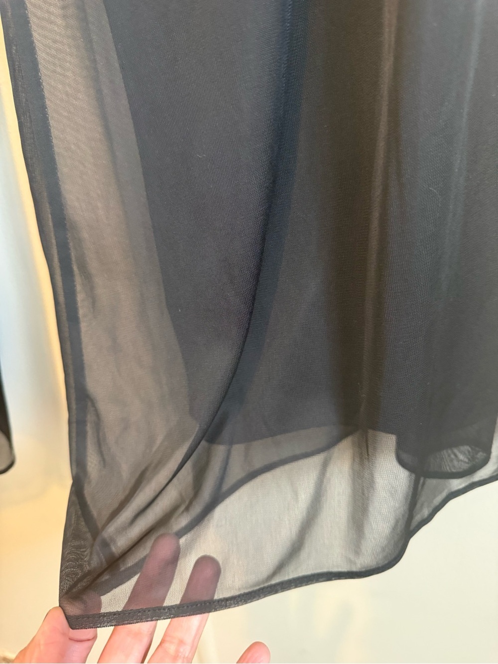 NEW MSK Black Sheer Palazzo Pants Large - Picture 3 of 8
